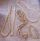 Vintage Gold Tone Chains And Bracelets Lot Costume Jewelry