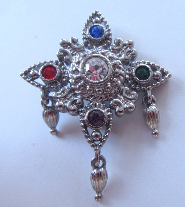 Vintage Bob Mackie Rhinestone Pin 1996 Barbie Jewel Essence 