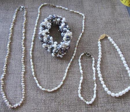 Genuine Fresh Water Pearl Lot Bracelets Destash Pearls Jewelry Making Supplies