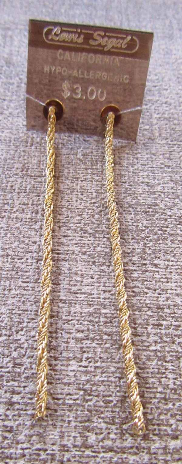 Vintage Lewis Segal Pierced Earrings Never Worn 