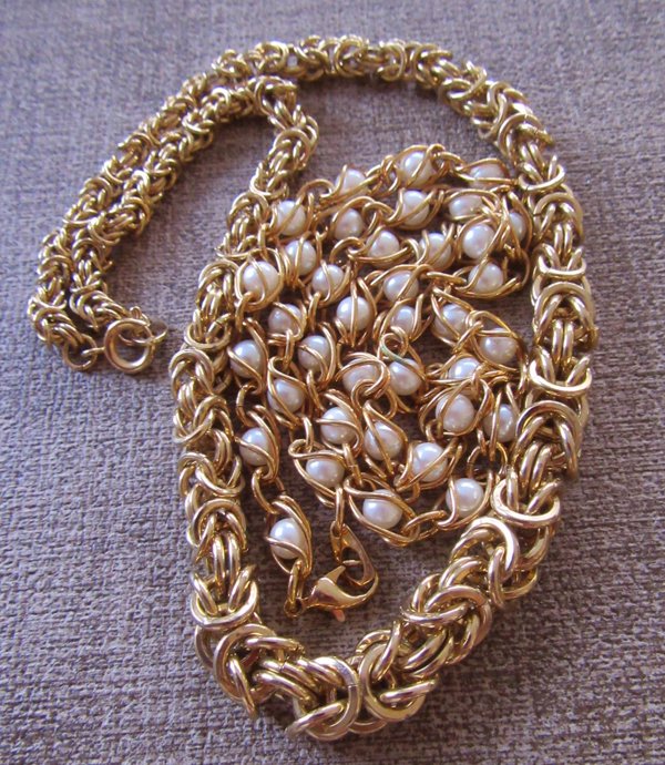 Vintage Gold Tone Chains Lot