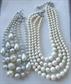 1950's Two Multi Strand Faux Pearl Necklaces Vintage Costume Jewelry 50's Accessories For School Play 