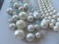 1950's Two Multi Strand Faux Pearl Necklaces Vintage Costume Jewelry 50's Accessories For School Play 