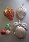 Vintage to 1990's Fruit Pin Lot Rhinestone Strawberry Cherries Apple Sarah Coventry Figural