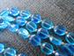 1960's Long Blue Lucite and Plastic Beads Necklace Lot Destsash Repurpose Jewelry Making