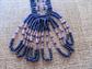 1920's Art Deco Glass Beaded Necklace Cobalt Blue and Pink As Is Antique Jewelry Destash Repurpose