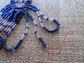 1920's Art Deco Glass Beaded Necklace Cobalt Blue and Pink As Is Antique Jewelry Destash Repurpose