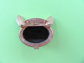 Vintage Unsigned Black Lucite Cat Head Pin DeNicola? Pauline Raider? Figural Costume Jewelry