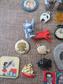 Vintage Cracker Jack Celluloid Charms and Other Gum Ball Prize Collectibles Lot Celebrity Mini Book PagesFold Out Book Parts and Lighters