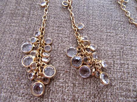 Vintage Crystal Lariat Necklace 40