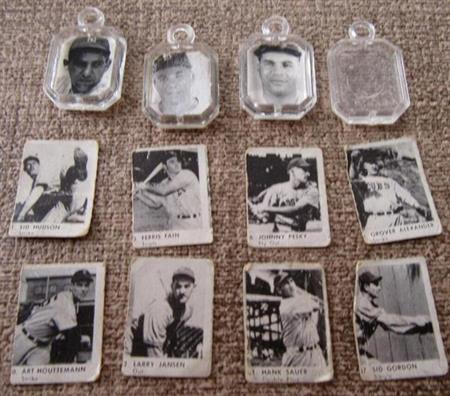 Vintage Gum Ball Baseball Photo Charms Lot Premium Toy