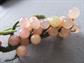 Vintage Genuine Jade Pink Grapes Bunch Onyx ? Rose quartz ? Stone Home Decor Wine Lover Cottagecore