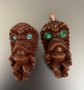 Vintage Lucite Tiki Pendant and Figure Coco Joes 