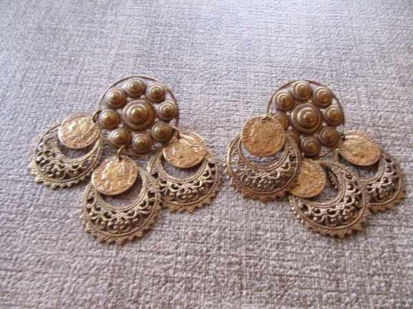 Vintage Napoleon Bonaparte Earrings Republic of France 