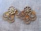 Vintage Napoleon Bonaparte Coin Earrings Pierced Republic of France Costume Jewelry