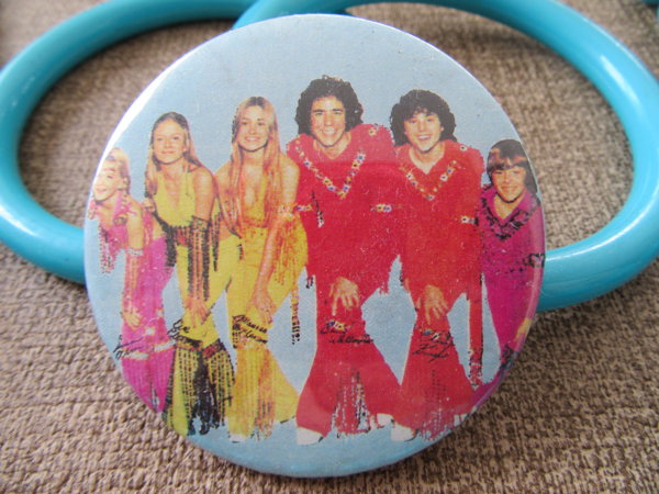 Vintage Blue Jewelry Lot and Brady Bunch Pin