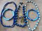 Vintage and New Blue Jewelry Lot Necklaces Bangle Bracelets Fish Pin Costume Jewelry