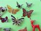 Vintage Pin Lot Butterflies Critters Squirrel Scatter Pin and More Figural Costume Jewelry