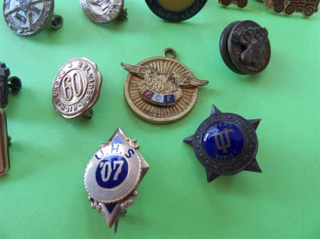 Vintage Pins and More Lot UHS 1907 FOE NRA Typist 