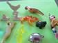 Vintage Junk Drawer Lot Celluloid Animals Hand Blown Glass Scotty Dog and More Collectibles