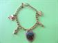 Vintage Amish Family Child's Photo Charm Bracelet Costume Jewelry