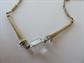 Antique Simmons Gold Filled and Crystal Necklace  Signed Jewelry