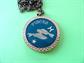 Vintage 1970's Pisces Fish Pendant and Reverse 1776 Fauxerty Lib Coin Back March Birthday Zodiac Astrology