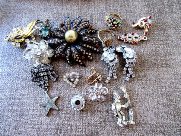 Rhinestone Harvest Lot Crafting Jewelry Making