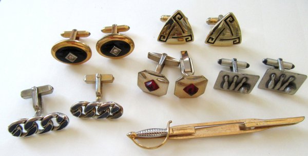 Vintage Cufflinks Lot Mens Jewelry