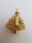 Vintage Spaghetti Wire Christmas Bell Pin Costume Jewelry Holiday 