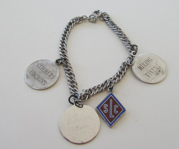 Vintage Sterling Silver Charm Bracelet Stichery Urchins 