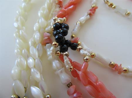 Vintage Coral and Mother of Pearl Lot  Jewelry Making 