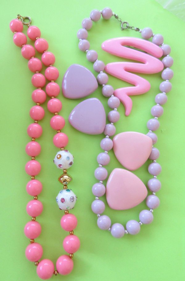 Vintage 1980's Lucite Jewelry Lot 