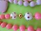 Vintage 1980's Pink and Purple Jewelry Lot choker Necklaces Clip Earrings Easter Colors