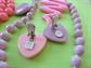 Vintage 1980's Pink and Purple Jewelry Lot choker Necklaces Clip Earrings Easter Colors