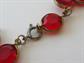 Two Vintage Faceted Red Lucite Necklaces Costume Jewelry