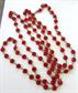 Two Vintage Faceted Red Lucite Necklaces Costume Jewelry