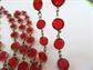 Two Vintage Faceted Red Lucite Necklaces Costume Jewelry