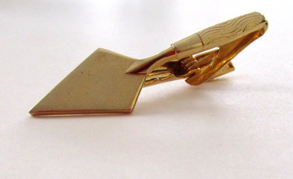 Vintage Trowel Tie Clip Mason Mens Jewelry
