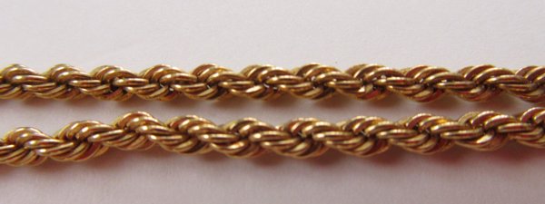 Vintage Monet Gold Rope Chain Signed Vintage Jewelry 