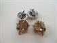 Vintage Sarah Coventry Faux Pearl Apple Clip Earrings Trifari Silver Tone Free Pair Signed Jewelry