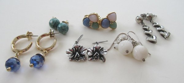 Vintage to New Earrings Lot Avon Fossil 