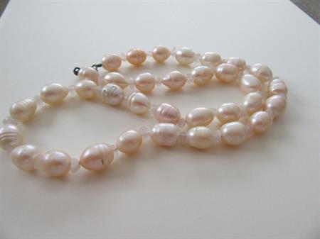 Genuine Freshwater Pearls Necklace with Sterling Silver Clasp