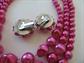 Vintage 1950's Pink Multi Strand Necklace Earrings Set '50's Accessories