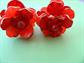 Vintage 1960's Hot Orange Cluster Drop Clip Earrings Mod Costume Jewelry Twiggy Go Go '60's Accessories