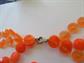 Vintage Mod 1960's Orange Necklace Costume Jewelry '60's Accessories