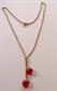 Red Lucite Hearts Novelty Necklace 16
