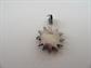 Vintage Turquoise Sterling Silver Zuni? Petite Point Pendant 925