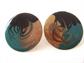 1980's Enameled Swirled Clip On Earrings '80's Accessories Costume Party
