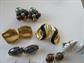 Vintage Clip and Pierced Earrings Lot 1950's-1980's Costume Jewelry Crosses